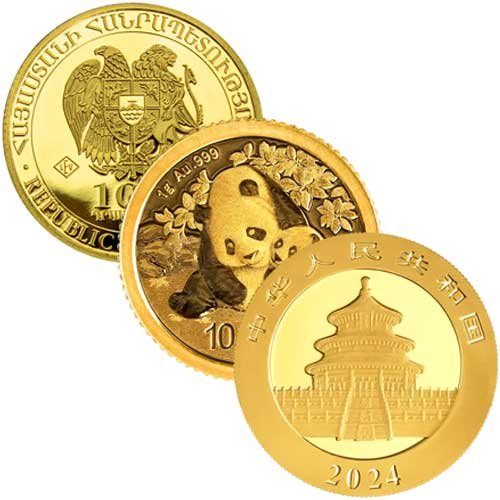 1 g Goldmünze diverse (Feingehalt 999/1.000)