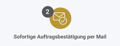 Schritt 2: Sofortige Auftragsbestätigung per Mail