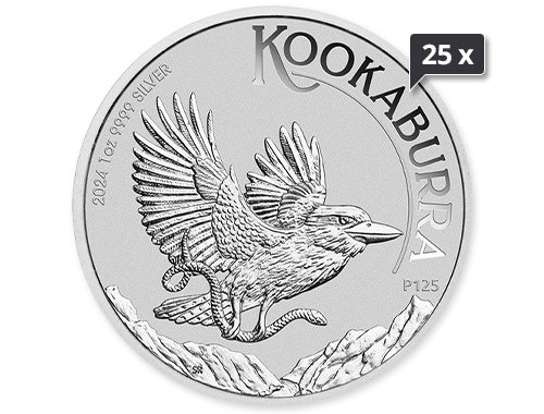  25 x 1 Unze Silber Kookaburra 2024