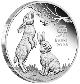 1 oz Silber Lunar III Hase 2023