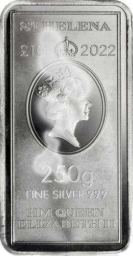 250 g Silber Münzbarren angelaufen