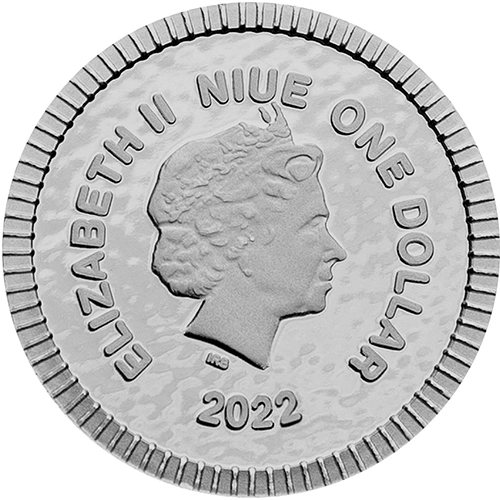 Rückseite der 1/4 Unze Silber Eule von Athen 2022 von Hersteller New Zealand Mint