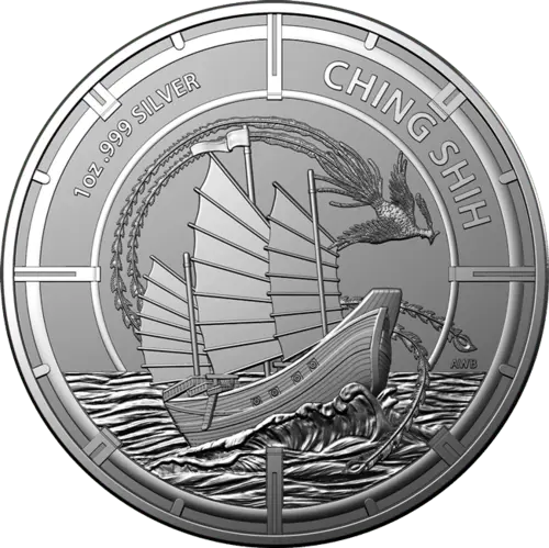 Vorderseite der 1 Unze Silber Pirate Queens Ching Shih 2021 von Hersteller Royal Australian Mint