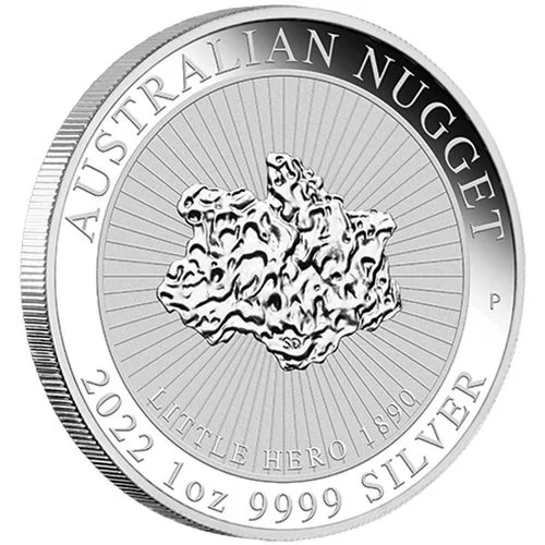 Vorderseite der 1 oz Silber Australien Nugget Little Hero 2022 von Hersteller Perth Mint