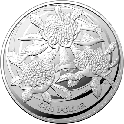 1 Unze Silber Wildflowers of Australia Waratah 2022