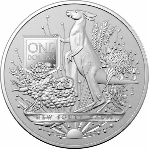 Rückseite 1 Unze Silber Coat of Arms 2022 South Wales von Hersteller Royal Australian Mint