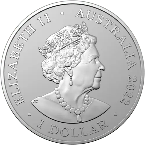 Rückseite der 1 Unze Silber Wüstenskorpion 2022 von Hersteller Royal Australian Mint