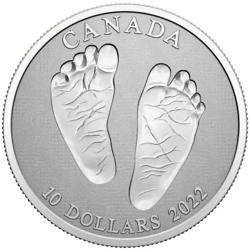 Vorderseite der 10  Dollar Silber Baby-Willkommen auf der Welt 2022 - Polierte Platte von Hersteller Royal Canadian Mint