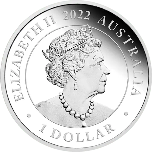 Rückseite der 1 Unze Silber Happy Birthday 2022 - Polierte Platte von Hersteller Perth Mint