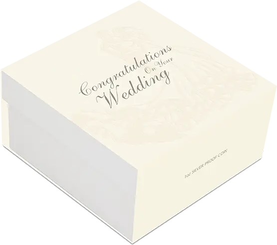 "Congratulations on your Wedding" Geschenkbox für 1 Unze Silber Hochzeitsmünze 2022 