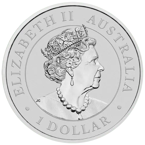 Rückseite der 1 Unze Silber Australian Koala 2022 von Hersteller Perth Mint