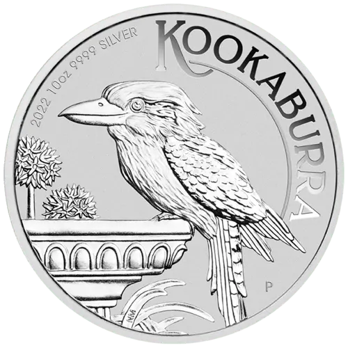 Vorderseite der 10 Unzen Silber Kookaburra 2022 von Hersteller Perth Mint