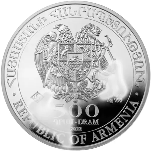 1 oz Silbermünze angelaufen