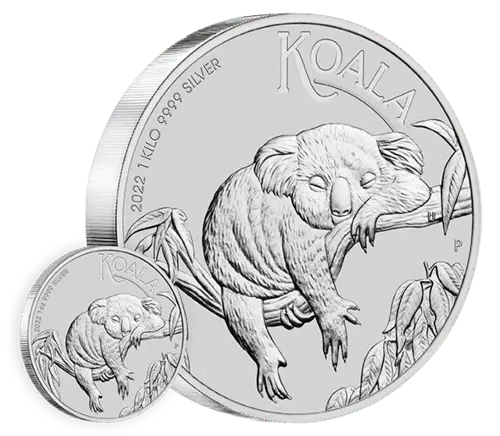 1 Unze Silber Australian Koala 2022 von Hersteller Perth Mint