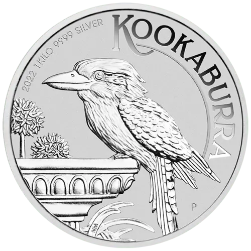 Vorderseite 1 kg Silber Kookaburra 2022 von Hersteller Perth Mint Australien