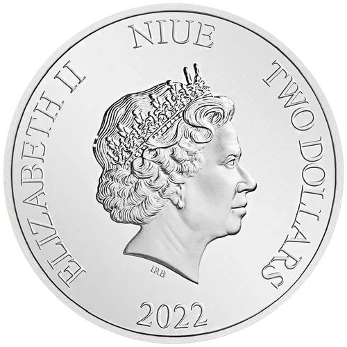 Rückseite der 1 Unze Silber Disney Fluch der Karibik 2022 von Hersteller New Zealand Mint