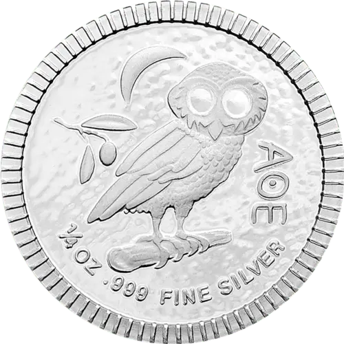 Vorderseite der 1/4 Unze Silber Eule von Athen diverse Jahrgänge von Herstellen New Zealand Mint