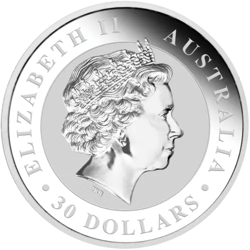 Rückseite der 1 kg Silbermünze Kookaburra | Rückseite der 1 kg Silbermünze Kookaburra von The Perth Mint Australia 