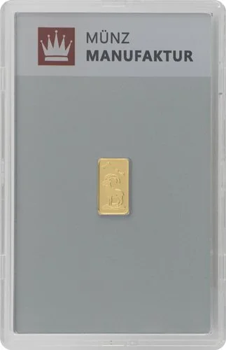 1 g Goldbarren Steinbock Sternzeichen