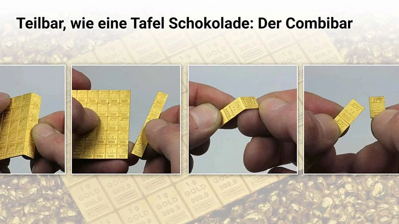 Combibar teilbar, wie eine Tafelschokolade