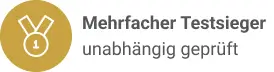 Mehrfacher Testsieger unabhängig geprüft Mehrfacher Testsieger unabhängig geprüft