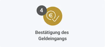 Bestätigung des Geldeingang 