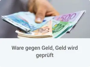 Ware gegen Geld, Geld wird geprüft